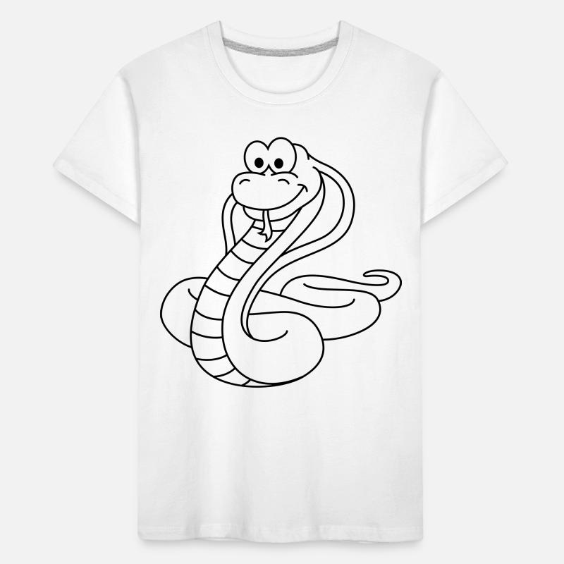Schlange Kobra Comic Tier Kinder Premium Bio T-Shirt