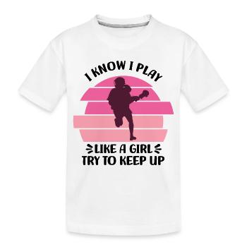 Lacrosse Mannschaft | Lacrosse Spieler Geschenke - Kinder Premium Bio T-Shirt - Weiß - Vorne