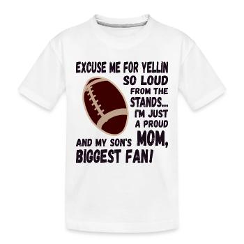 Désolé pour les cris forts, Football Mama - T-shirt bio Premium Enfant - blanc - Devant