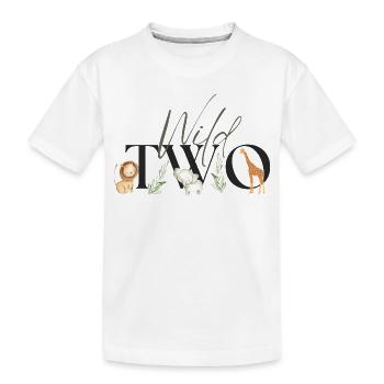 Wild Two Safari Second Birthday Birthday 2 - Kids' Premium Organic T-Shirt - white - Front