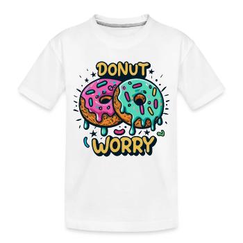 Donut worry - Kids' Premium Organic T-Shirt - white - Front