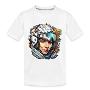 Coureur / Sport / Course / Ski / Piste - T-shirt bio Premium Enfant - blanc - Devant