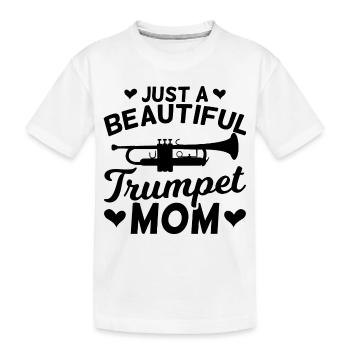 Trumpet Mother - Kids' Premium Organic T-Shirt - white - Front