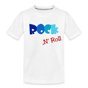 Rock n Roll - Kinder Premium Bio T-Shirt - Weiß - Vorne