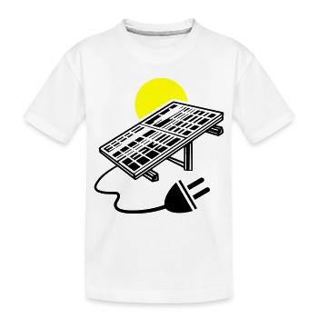 Photovoltaik Anlage Symbol Solar Energie - Kinder Premium Bio T-Shirt - Weiß - Vorne