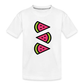 sweet watermelon Summertime fruit - Kids' Premium Organic T-Shirt - white - Front
