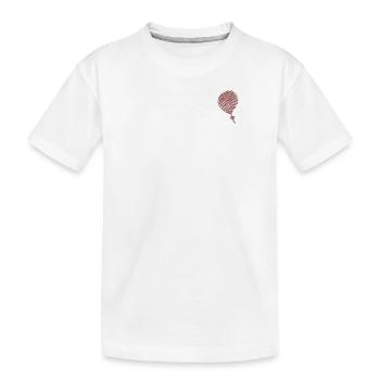 Neon Scribble Ballon – Pop Art Skizze - Kinder Premium Bio T-Shirt - Weiß - Vorne