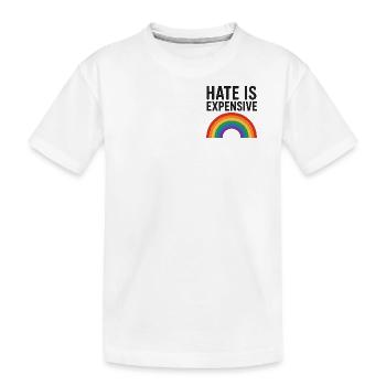 La haine coûte cher Arc-en-ciel - T-shirt bio Premium Enfant - blanc - Devant