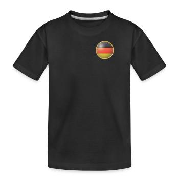 Deutschland Emblem - Kinder Premium Bio T-Shirt - Schwarz - Vorne
