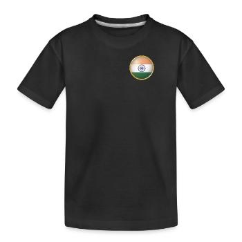 Indien Emblem - Kinder Premium Bio T-Shirt - Schwarz - Vorne