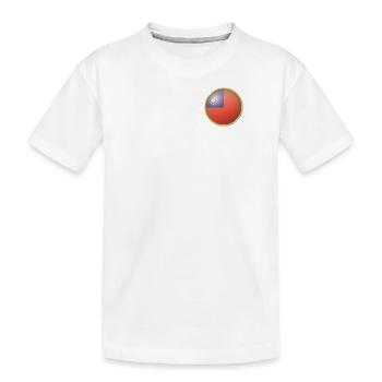 Taiwan Emblem - Kinder Premium Bio T-Shirt - Weiß - Vorne
