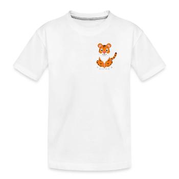 Tiger - Kinder Premium Bio T-Shirt - Weiß - Vorne