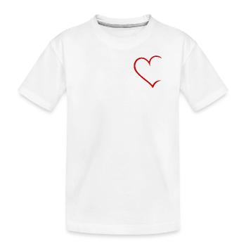 Heart open - Kids' Premium Organic T-Shirt - white - Front