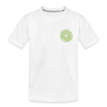 Früchtchen - Limette - Kinder Premium Bio T-Shirt - Weiß - Vorne