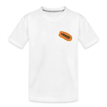 Früchtchen - Papaya - Kinder Premium Bio T-Shirt - Weiß - Vorne