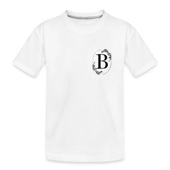 Buchstabe B - Kinder Premium Bio T-Shirt - Weiß - Vorne