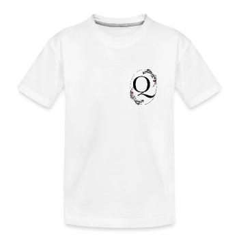 Letter Q - Kids' Premium Organic T-Shirt - white - Front