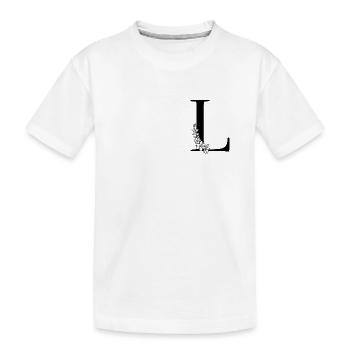 Lettre L - T-shirt bio Premium Enfant - blanc - Devant