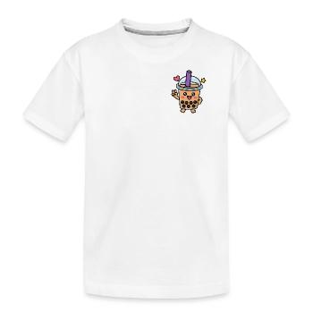 Personnage mignon de Kawaii Boba Bubble Tea - T-shirt bio Premium Enfant - blanc - Devant