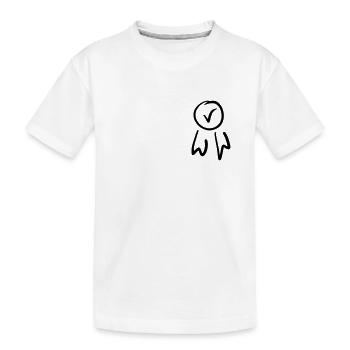 Check / erledigt Abzeichen, Häkchen Emblem, Orden. - Kinder Premium Bio T-Shirt - Weiß - Vorne