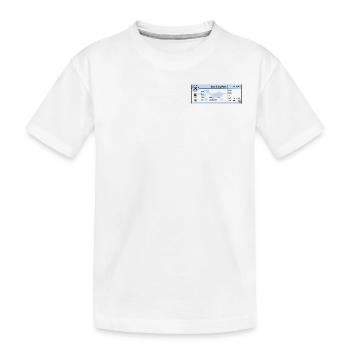 Billet d’avion - Carte d’embarquement - T-shirt bio Premium Enfant - blanc - Devant