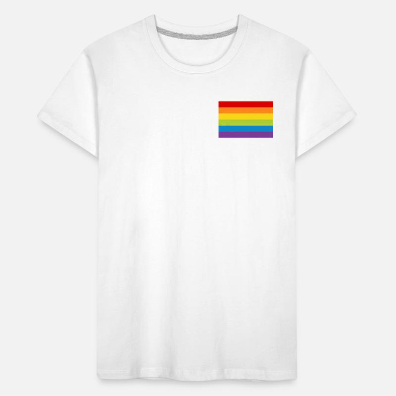 Affiche arc-en-drapeau drapeau LGBT arc-en-ciel T-shirt bio Premium Enfant