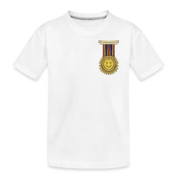 Smile Order / Award / Anniversary / Joy - Kids' Premium Organic T-Shirt - white - Front