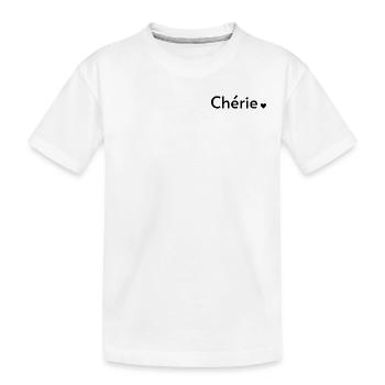 chérie - T-shirt bio Premium Enfant - blanc - Devant