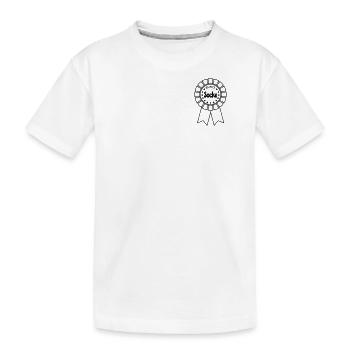Bunte Socke - Kinder Premium Bio T-Shirt - Weiß - Vorne