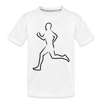 Läufer - Kinder Premium Bio T-Shirt - Weiß - Vorne