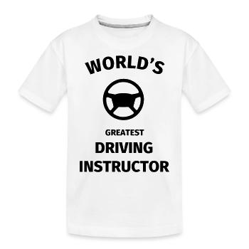 World's Greatest Driving Instructor - Kinder Premium Bio T-Shirt - Weiß - Vorne