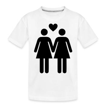 Liebe Mädchen, Lesben, Homosexuell Stolz LGBT - Kinder Premium Bio T-Shirt - Weiß - Vorne