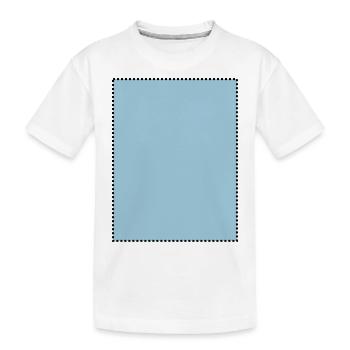 Rechteck gepunktet gefüll - Kinder Premium Bio T-Shirt - Weiß - Vorne