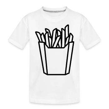 pommes - Kids' Premium Organic T-Shirt - white - Front
