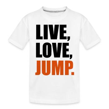 Jump - Kids' Premium Organic T-Shirt - white - Front