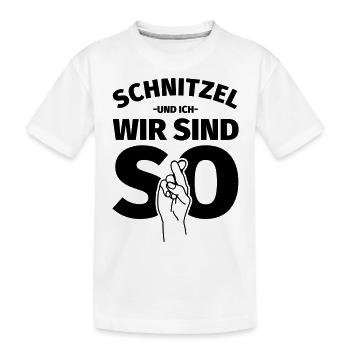 Schnitzel Liebhaber Geschenk - Kinder Premium Bio T-Shirt - Weiß - Vorne
