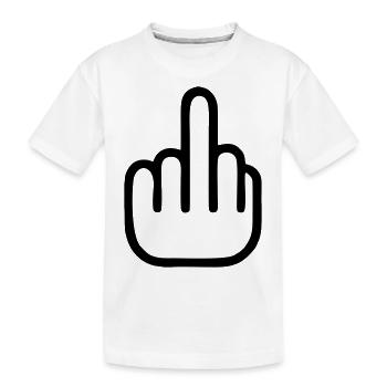 middle finger ★ Mittelfinger - Kinder Premium Bio T-Shirt - Weiß - Vorne