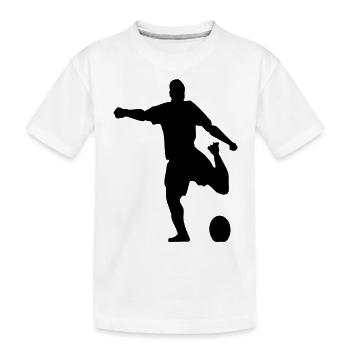 football - Kinder Premium Bio T-Shirt - Weiß - Vorne