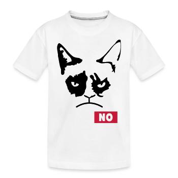 Chat grincheux - T-shirt bio Premium Enfant - blanc - Devant