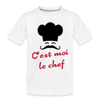 C'est moi le chef - T-shirt bio Premium Enfant - blanc - Devant