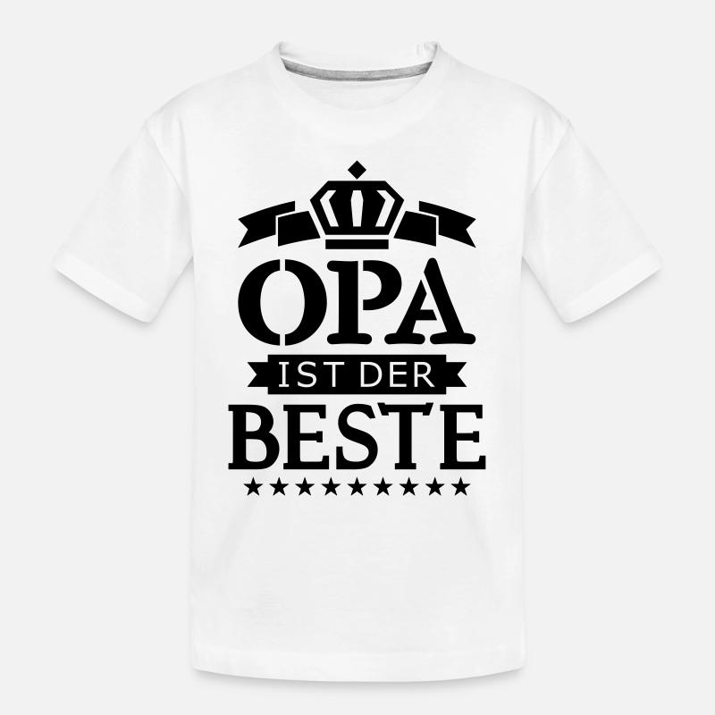 Opa ist der Beste - Kinder Premium Bio T-Shirt - Weiß