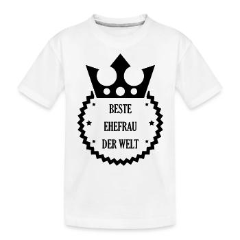 Ehe Hochzeit Liebe Paar Ehemann Frau Braut Love - Kinder Premium Bio T-Shirt - Weiß - Vorne