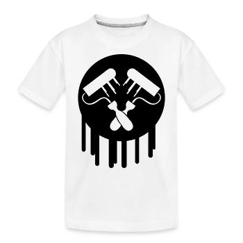 Maler Symbol - Kinder Premium Bio T-Shirt - Weiß - Vorne