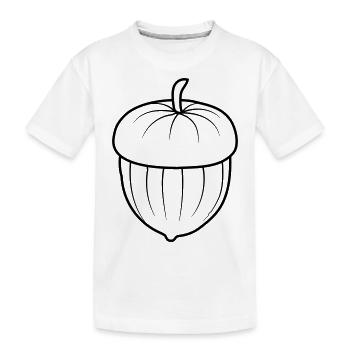 Design Eichel Nuss - Kinder Premium Bio T-Shirt - Weiß - Vorne