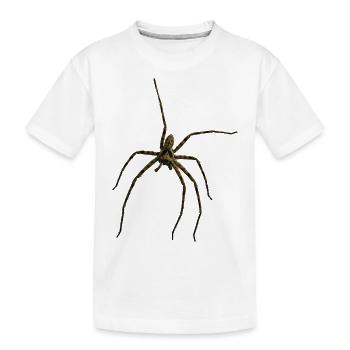 Hauswinkelspinne - Kinder Premium Bio T-Shirt - Weiß - Vorne