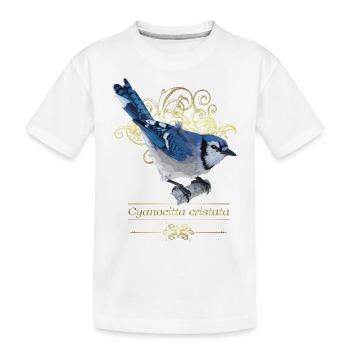 Blaue Chara - Kinder Premium Bio T-Shirt - Weiß - Vorne