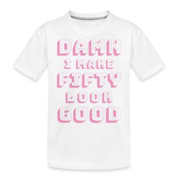 50th birthday - Kids' Premium Organic T-Shirt - white - Front