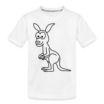 Kangaroo Comic - Kinder Premium Bio T-Shirt - Weiß - Vorne