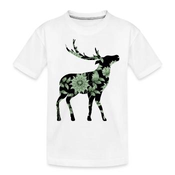 Cerf - T-shirt bio Premium Enfant - blanc - Devant