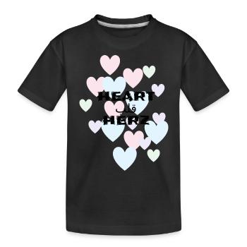 I love clothes / Hearts - Kinder Premium Bio T-Shirt - Schwarz - Vorne
